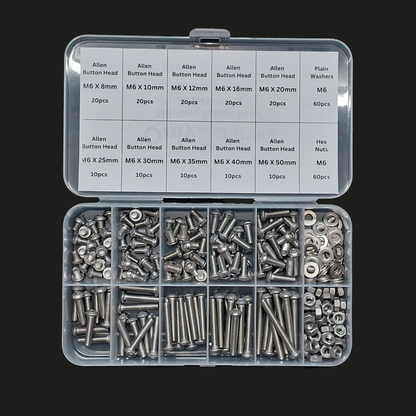 M6 Allen Button Head SS304 Assorted Box