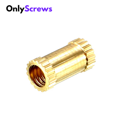 M6 X 12mm Brass Threaded Inserts