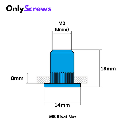 M8 Rivet/Insert Nut SS304