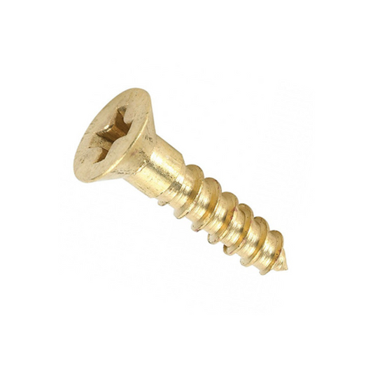 No.4(2.9mm) X 12mm Phillips CSK Brass Self Tapping Wood Screw