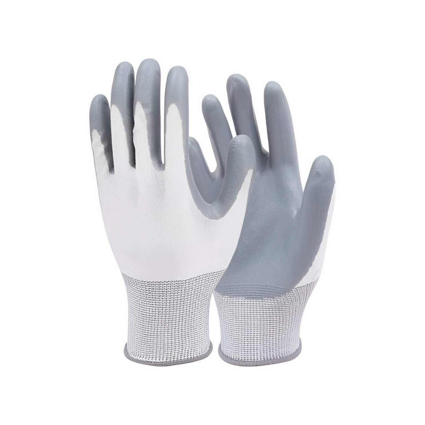 PU coated Cut Resistant Grey and White Latex Industrial Safety Gloves