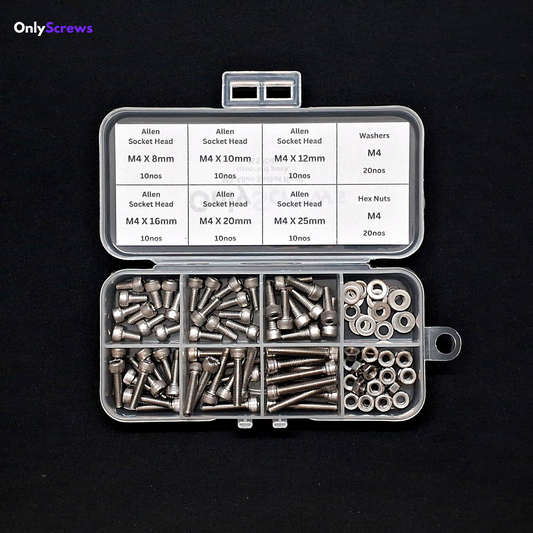 M4 Allen Socket head SS304 assorted box