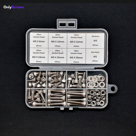 M5 Allen Socket head SS304 assorted box