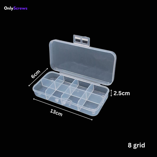 8 grid plastic screw storage box