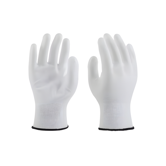 Polyurethane (PU) coated Cut Resistant White Industrial Safety Gloves