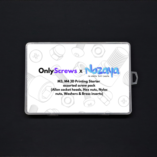 Nozaya M3 & M4 3D Printing Starter Assorted Screw Pack