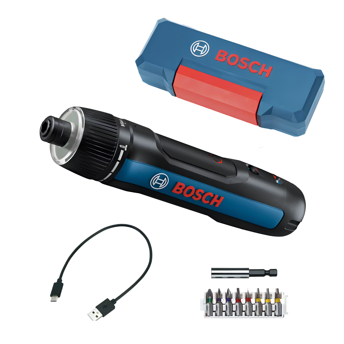 BOSCH GO 3.0 Professional Cordless Screwdriver Kit – 3.6V, 2.0Ah, 360 RPM, 5Nm Torque with 9-Piece Bit Set with 1 Year Warranty