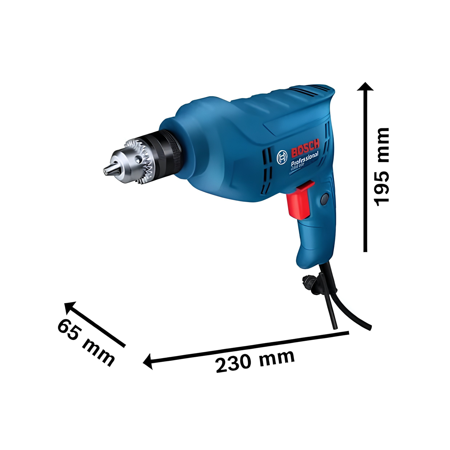 BOSCH GBM 400 Professional 420W Rotary Corded Drill Machine – 10mm Keyed Chuck, Forward & Reverse for Wood, Metal & Plastic with 1 Year Warranty